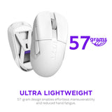 NZXT MS-101NW-02 ratón Juego Diestro RF inalámbrico Óptico 26000 DPI, Blanco