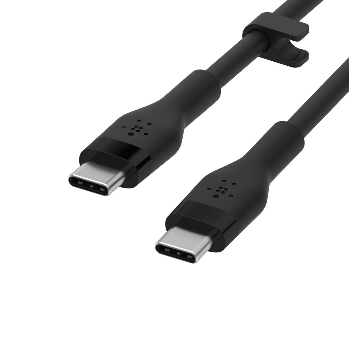 CABLE DE SILICON TIPO C, 2M, 2PK, NEGRO