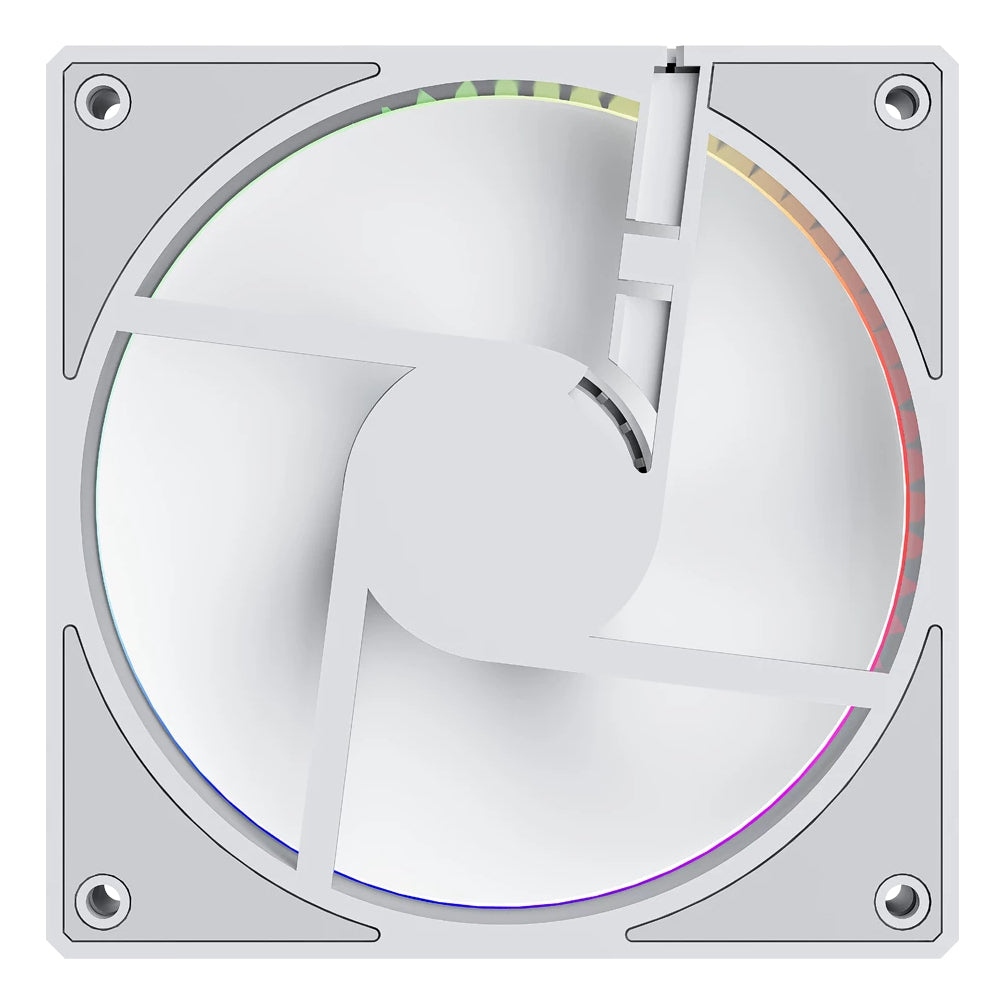 Balam Rush BR-942218 sistema de refrigeración de computadora Gabinete de la computadora Ventilador 12 cm Blanco
