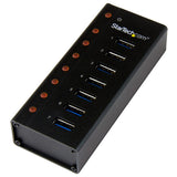 StarTech.com Concentrador USB 3.0 de 7 Puertos con Caja de Metal - 5Gbps - Hub de Sobremesa o Montaje en Pared Hubs de i
