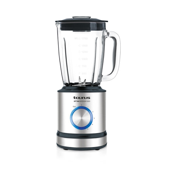 Taurus OPTIMA MAGNUM 1200 licuadora 1.75 L Batidora de mesa 1200 W Plata, Función de pulso, Picahielos