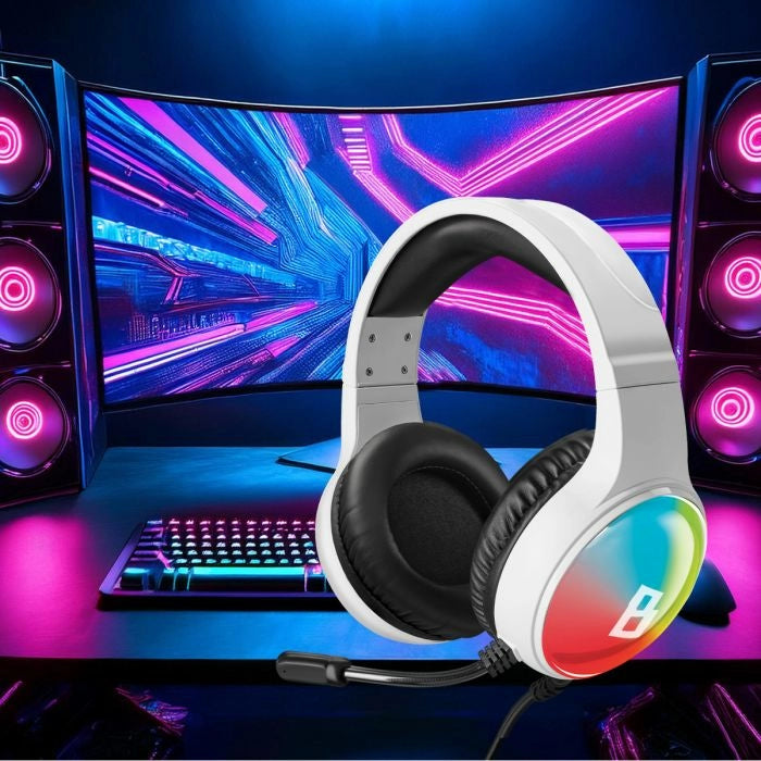 MITZU BASH-4206WH audífono y auriculare Auriculares Alámbrico Diadema Juego Blanco