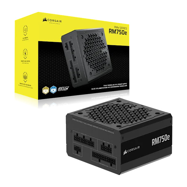 FUENTE DE PODER CORSAIR (CP-9020295-NA) )RM750E 750W FULL MODULAR, NEGRA, 80 PLUS GOLD