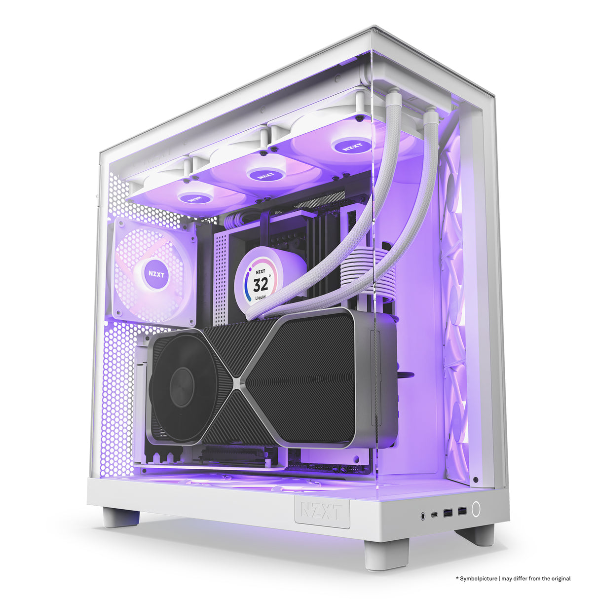 NZXT H6 Flow RGB Midi Tower Blanco, ATX, Micro ATX, Mini-ITX, CC-H61FW-R1