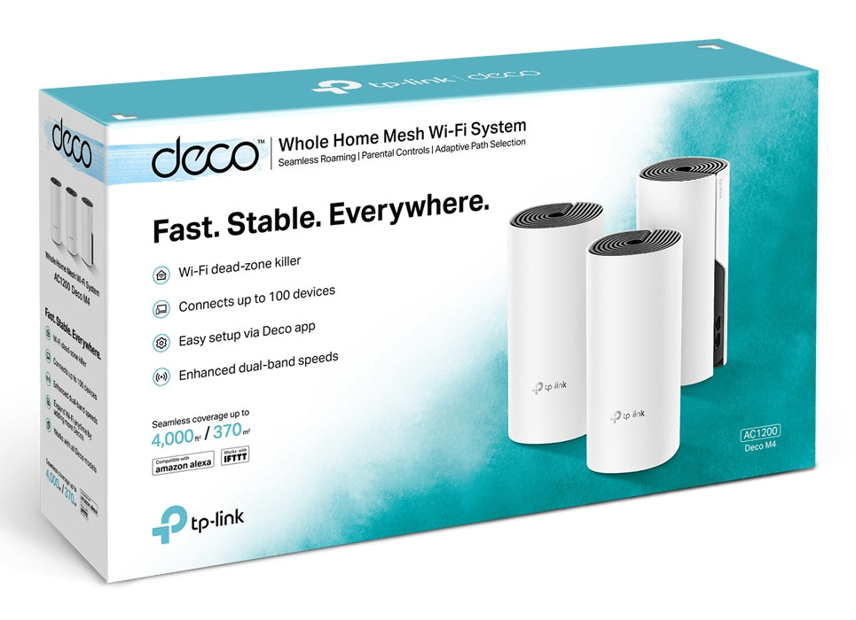 TP-Link Deco M4(3-pack) sistemas wi-fi mesh (wi-fi en malla) Sistema de malla Blanco Poder, Estado Interno