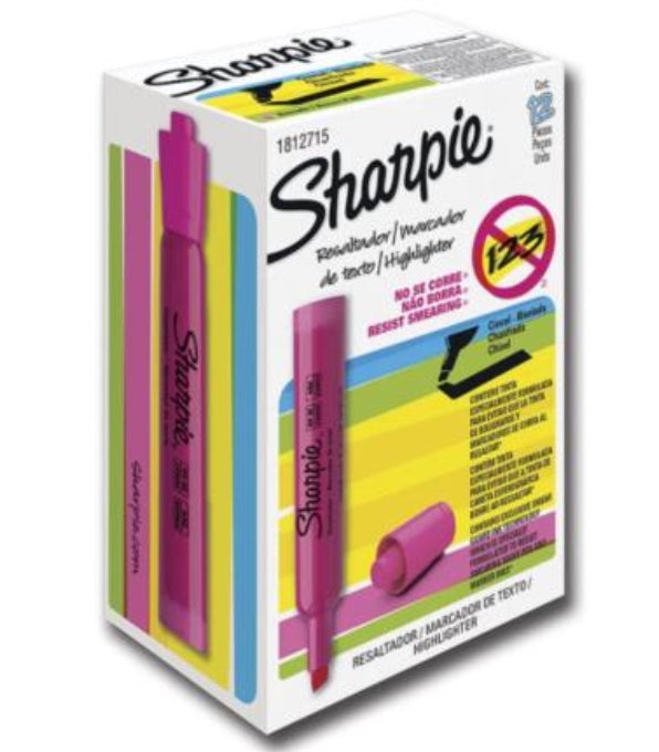 Sharpie 25009B marcador 12 pieza(s) Punta de cincel Rosa