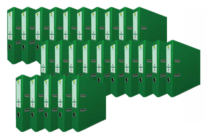 Techmakro KITCARP25NVDB carpeta Cartón, Cloruro de polivinilo (PVC) Verde Carta, Folder de archivo convencional, Mate, 6