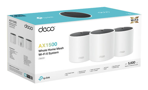 TP-Link Deco X15(3-Pack) sistemas wi-fi mesh (wi-fi en malla) Sistema de malla Blanco Sí Interno