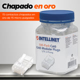Intellinet 502344 conectores RJ-45 Transparente Policarbonato Cat6