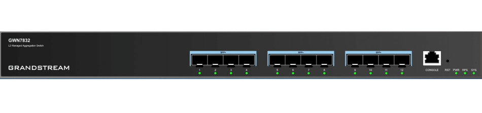 Grandstream Networks GWN7832 switch Gestionado L3 10G Ethernet (100/1000/10000) Gris
