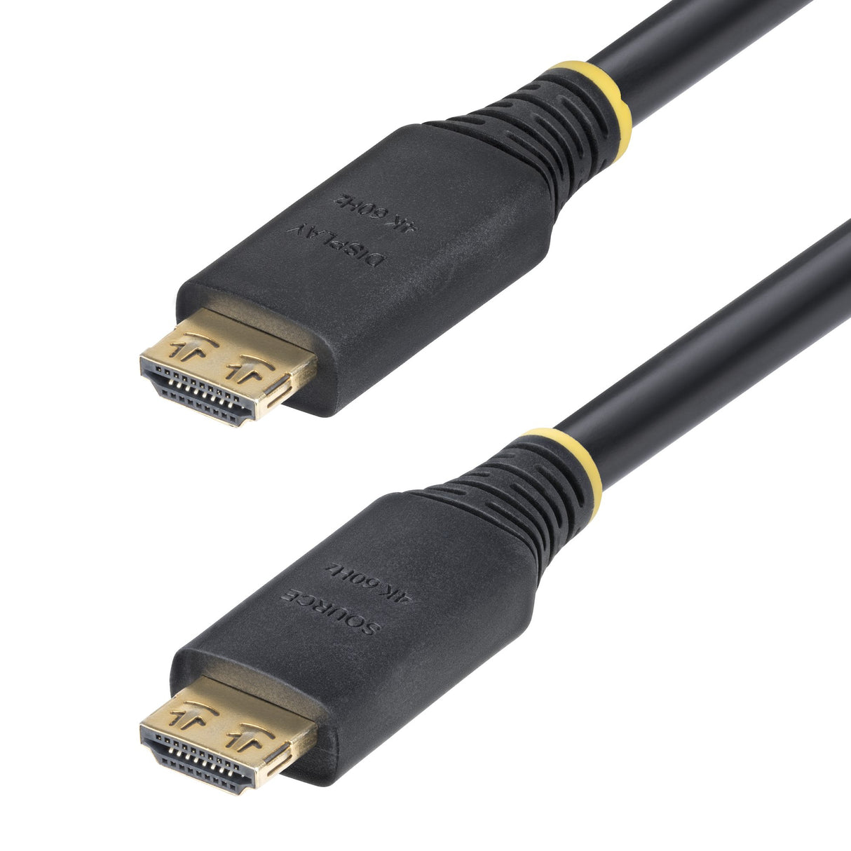 StarTech.com Cable HDMI de Alta Velocidad Activo de 15m - Conectores de Agarre - UHD 4K60Hz/1440p 144Hz - 18Gbps - HDR10
