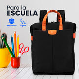 MOCHILA VORAGO BP-301 VINTAGE DOBLE USO LAPTOP 15.6" NEGRA
