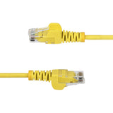 StarTech.com Cable de Red Ethernet CAT6 Delgado sin Enganches Amarillo de 15m - Cable RJ45 Snagless Slim 28AWG - Alambre