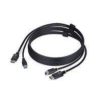 StarTech.com Cable KVM DisplayPort y USB 3.0 5Gbps de 1,8m - 4K 60Hz - Cable Combo DP 1.2 y USB para Switch Conmutador K