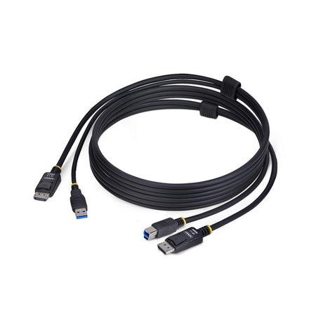 StarTech.com Cable KVM DisplayPort y USB 3.0 5Gbps de 1,8m - 4K 60Hz - Cable Combo DP 1.2 y USB para Switch Conmutador K
