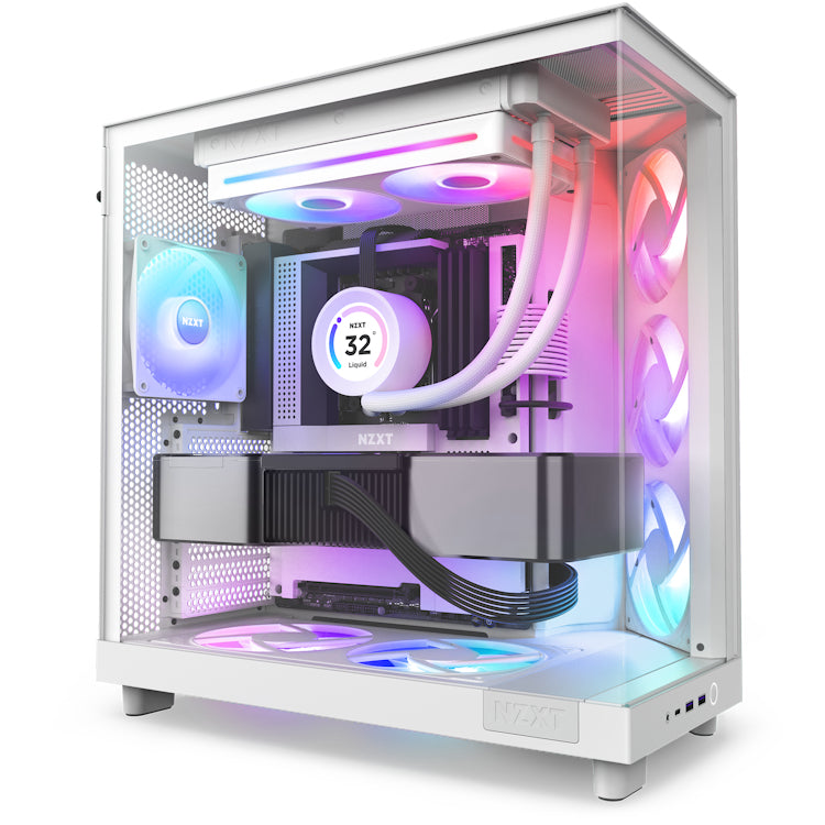 NZXT RF-U24HF-W1 sistema de refrigeración de computadora Gabinete de la computadora Ventilador Blanco, 500 RPM, 2400 RPM
