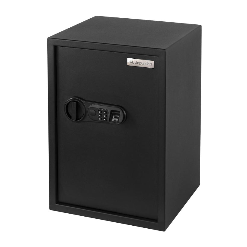 XE Seguridad CFBE-50 caja fuerte Caja fuerte portátil Negro, Lector de huellas dactilares, Llave, Cerradura con combinac