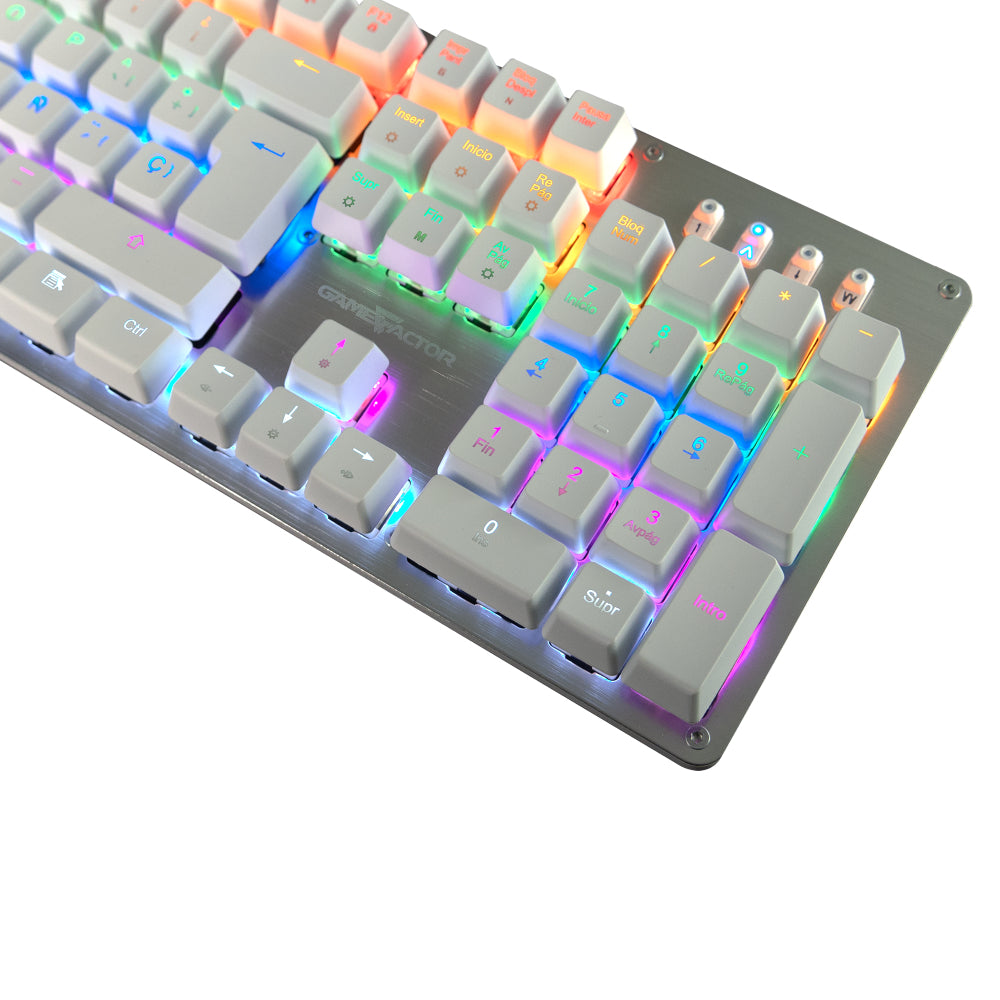 Teclado Gaming GAME FACTOR KBG400-WH-RD
