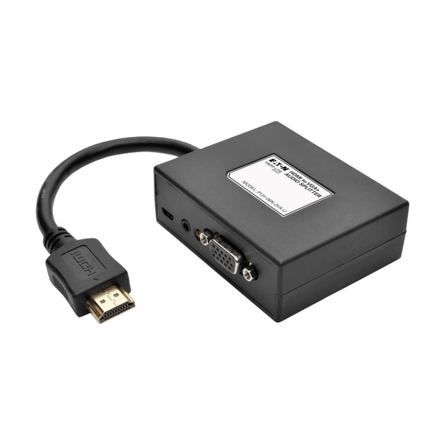 Tripp Lite P131-06N-2VA-U Adaptador de HDMI a VGA y Audio, 152 mm [6"], Negro, TAA, 1920 x 1440