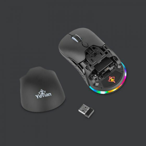 Yeyian YGM-WWRB-01 ratón Juego Diestro Bluetooth Óptico 26000 DPI, Negro