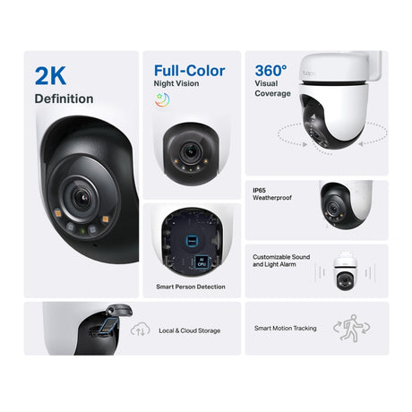 TP-Link Tapo C510W cámaras de vigilancia Cámara de seguridad IP Interior y exterior Inalámbrico CE, FCC, RoHS, RCM