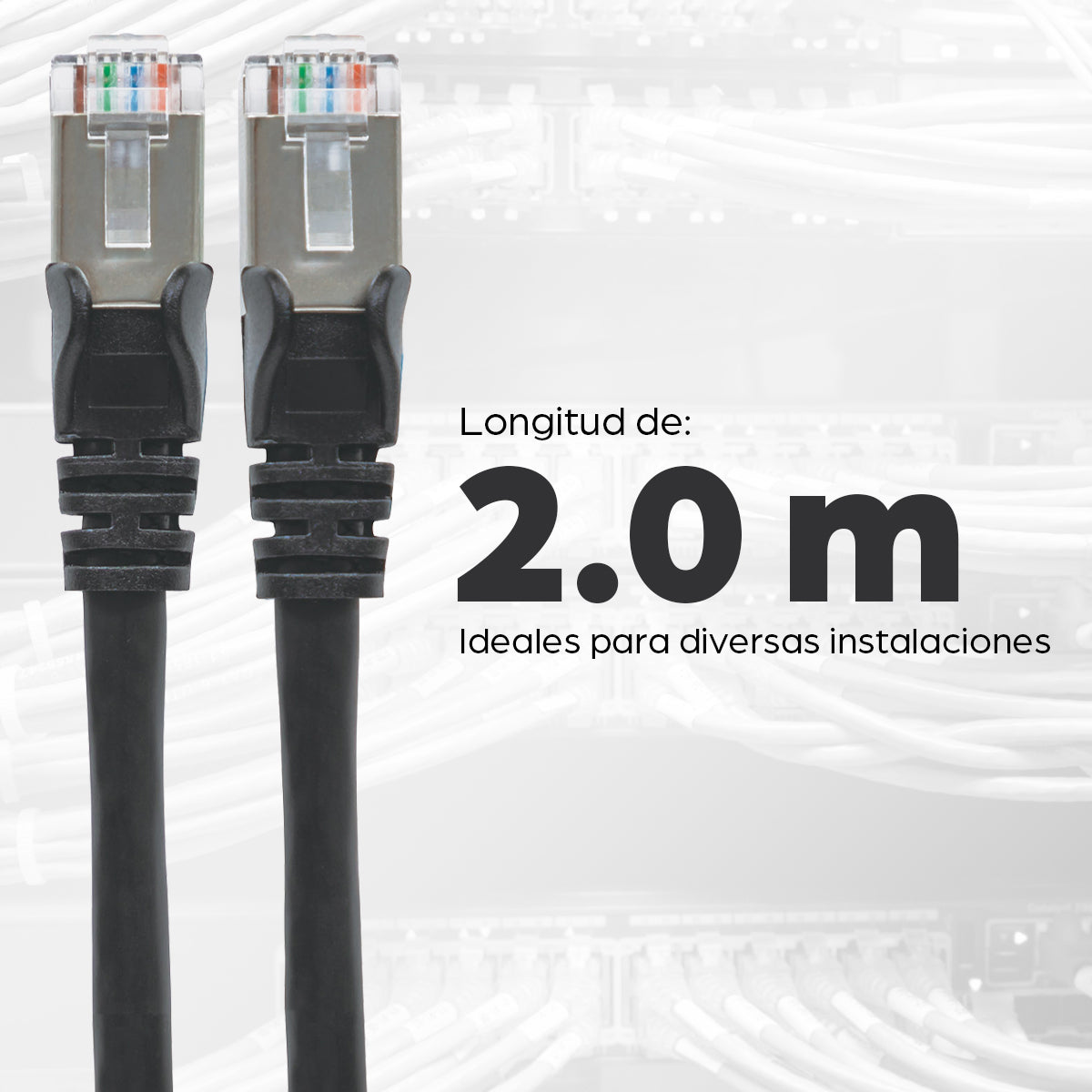 Intellinet Cable de Red Cat6a S/FTP, 2.1 m, Negro Cable Negro 2 m Cat6a S/FTP (S-STP)
