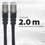 Intellinet Cable de Red Cat6a S/FTP, 2.1 m, Negro Cable Negro 2 m Cat6a S/FTP (S-STP)