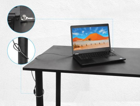 Manhattan Candado para portátil (Nano) con 2 llaves, compatible con ranura Nano, cable de 1,5 m, antirrobo, cable de acero con funda PVC transparente, garantía de por vida Cable Negro, Translúcido Portátil Llave Kensington, Nano