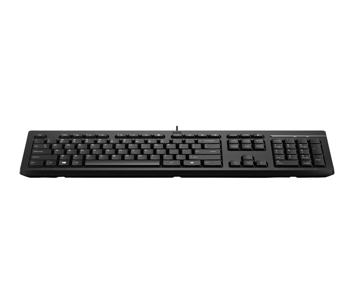 HP Teclado 125 con cable, Tamaño completo (100%), Alámbrico, USB, 266C9AA#ABM