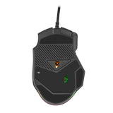 Getttech GPM-RGBWR-G1-RD ratón Juego Diestro USB tipo A 7200 DPI, Naranja, Rojo