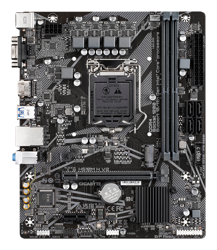 GIGABYTE H510M H V2 2.0 placas base Intel LGA 1200 (Socket H5) LGA 1200 (Socket H5) 64 GB