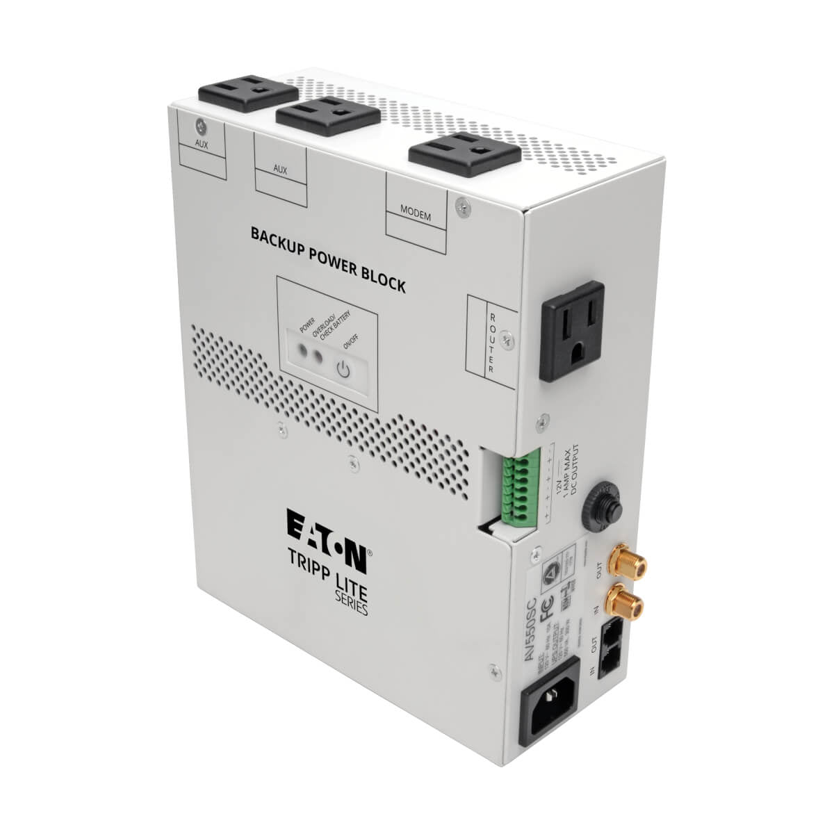Tripp Lite AV550SC Bloque de potencia de respaldo para audio/video de 550VA - Protección exclusiva para UPS para gabinet