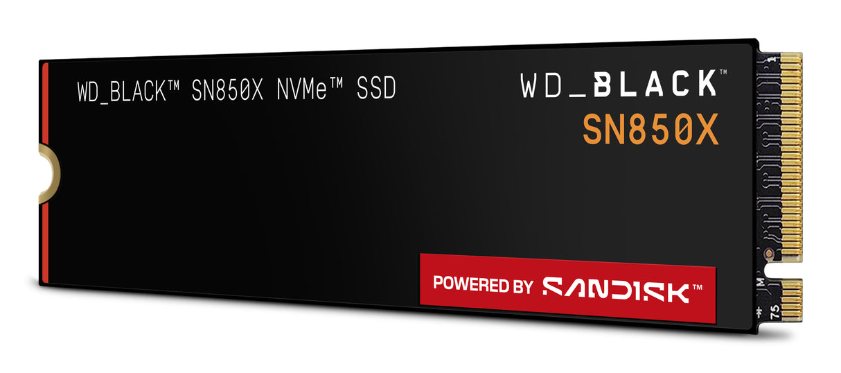WD SSD Interno Black SN850X 4TB M.2 2280 NVMe, Lectura 7300MB/s, Escritura 6600MB/s, TBW 2400
