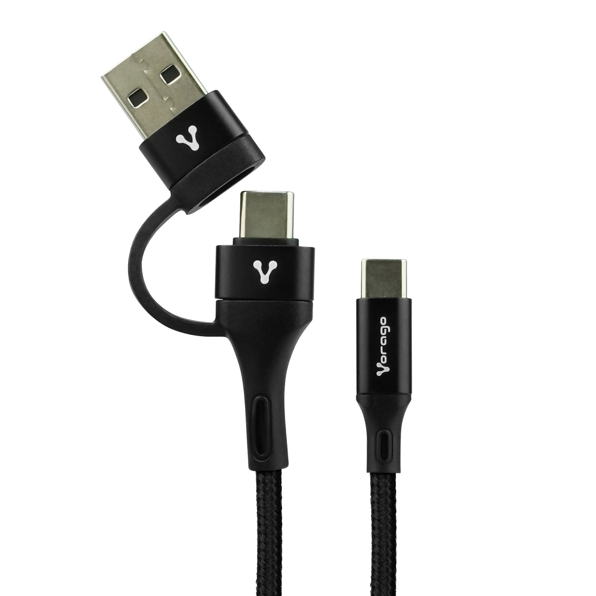 Vorago CAB-126 cable USB 1 m USB A/USB C USB C 60 W Negro