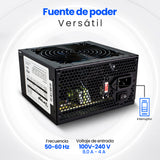 FUENTE DE PODER VORAGO START THE GAME PSU-200 ILUMINADA 600WATTS 2 x SATA CAJA