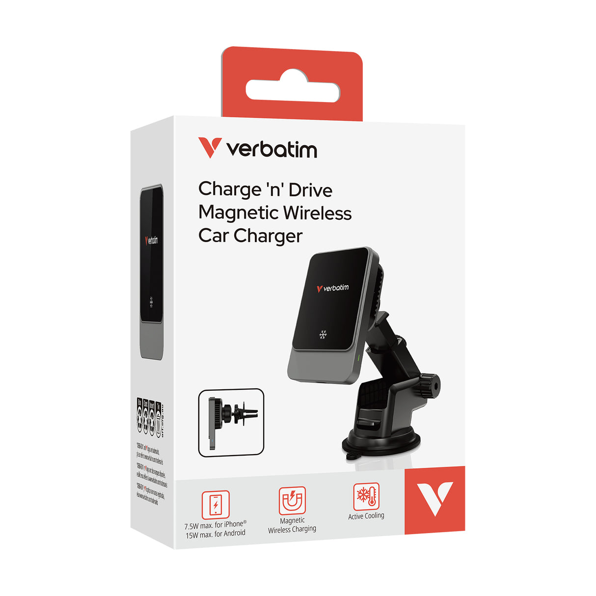 Verbatim Charge 'n' Drive Smartphone Negro USB Cargador inalámbrico Carga rápida Auto