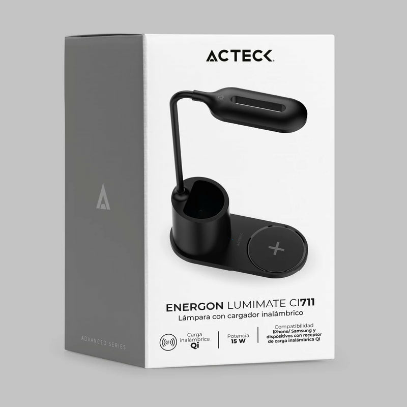 Acteck Energon Lumimate CI711 Smartphone Negro USB Cargador inalámbrico Interior