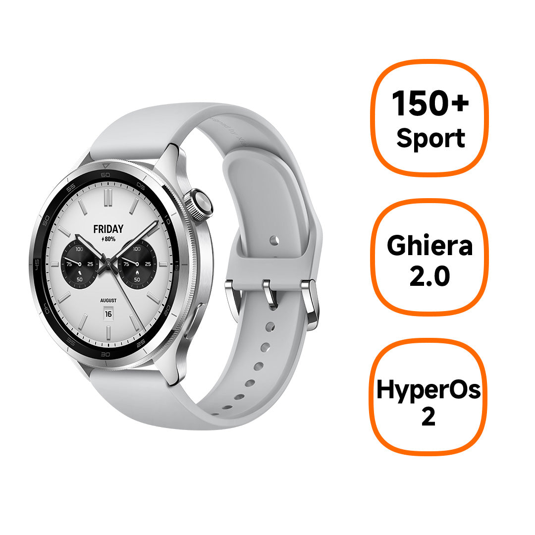 Smartwatch Xiaomi Watch S4 1.43" 466x466 píxeles HyperOS 2 Bluetooth 5.3  Resistente al Agua Color Plata