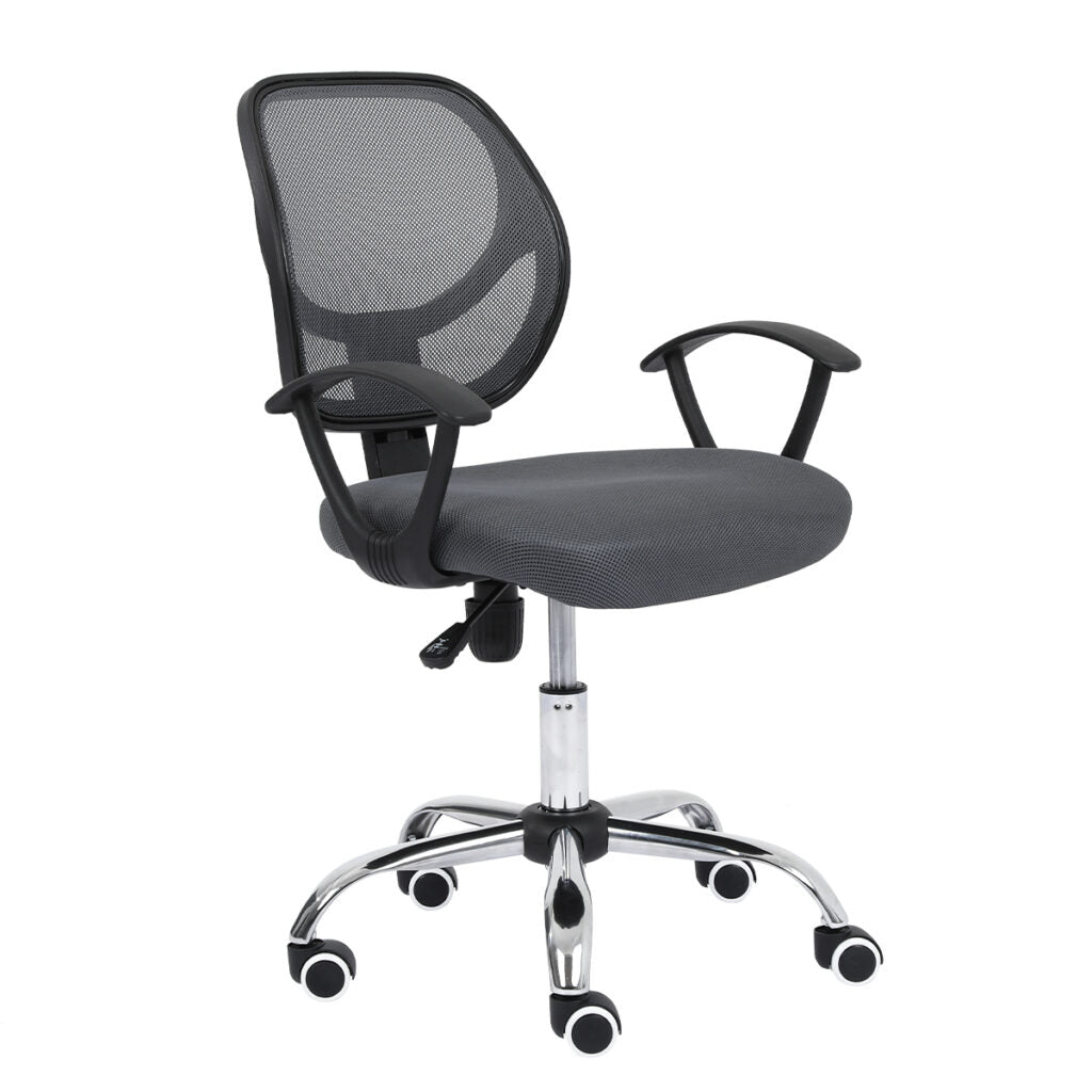 Nextep NE-650SG silla para oficina o computadora asiento acolchado respaldo de malla, Gris, Gris, Tela