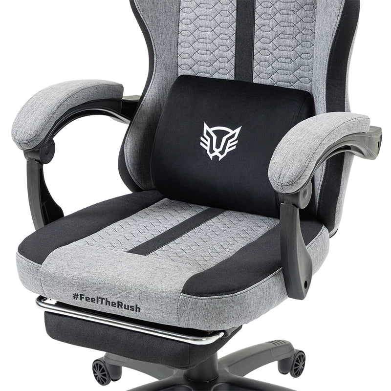 Balam Rush BR-940757 silla para videojuegos Silla universal para juegos Asiento acolchado tapizado Gris, 120 kg, Respald