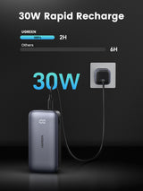 Ugreen 10000mAh Mini Powerbank Quick Charging 30W Gris