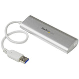 StarTech.com Hub Ladrón USB 3.0 de 4 Puertos - Hub Concentrador USB-A - Alimentado por el Bus - 5Gbps - Hub USB Portátil