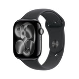 Apple Watch Series 11 46mm Jet Black Aluminum Case Black Sport Band M/L