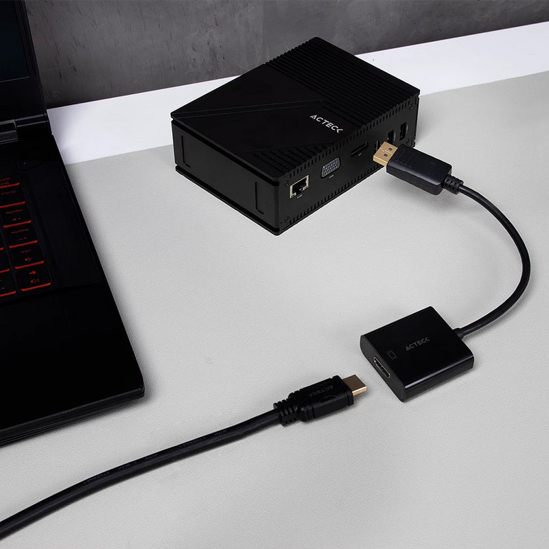 Acteck Gate 14V DH696 USB Tipo C 10200 Mbit/s Negro, DisplayPort, HDMI, USB 3.2 Gen 1 (3.1 Gen 1) Type-A
