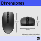 HP Ratón multidispositivo recargable HP 715 Ratones Oficina RF Wireless + USB Type-A Ambidextro