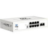 WKPS210 - Switch PoE No Administrable / 8 Puertos 10/100 Mbps PoE af/at / 2 Puertos Uplink 10/100 Mbps / Presupuesto PoE 76 W / Alcance PoE 250 m (820.2 ft)