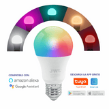 JLA-410 - Foco Smart  Dimeable / 10W / RGB y Blanco / Base E27 / IP20 / Con Control desde Aplicación Móvil