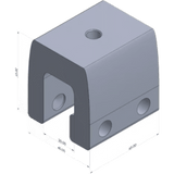 N00028 - Basel Clamp de Sujeción para Paneles Solares / Aluminio Serie 6000 / Sin Perforaciones N00028
