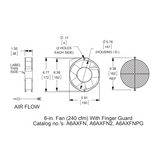 A6AXFNGQ - Hoffman Ventilador Axial Compacto / 6 Pulgadas (152 mm) / 115 VAC A6AXFNGQ