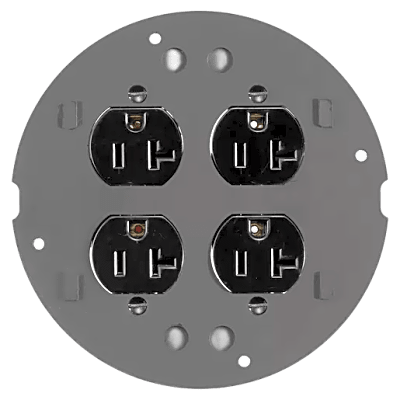 HUB-S1SP-DU - Hubbell Sub-Placa / Duplex Doble / Aluminio Fundido HUB-S1SP-DU